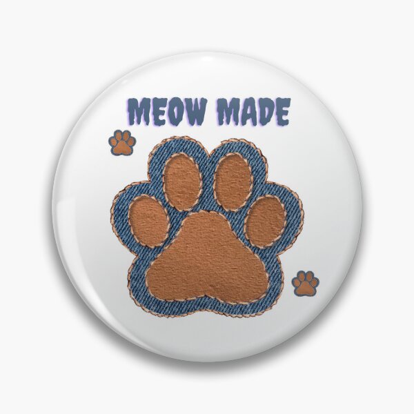 Item preview, Cute Denim Cat Paw Patch designed and sold by Kari2023.
