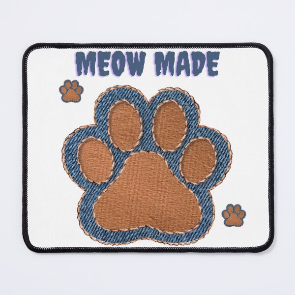 Item preview, Cute Denim Cat Paw Patch designed and sold by Kari2023.