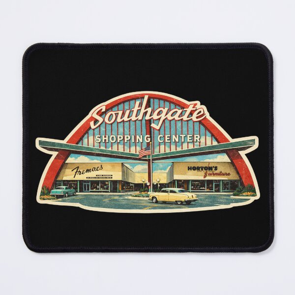 Item preview, Southgate Shopping Center – Vintage Lakeland Florida Mid-Century Illustration designed and sold by Maddie-iceee.