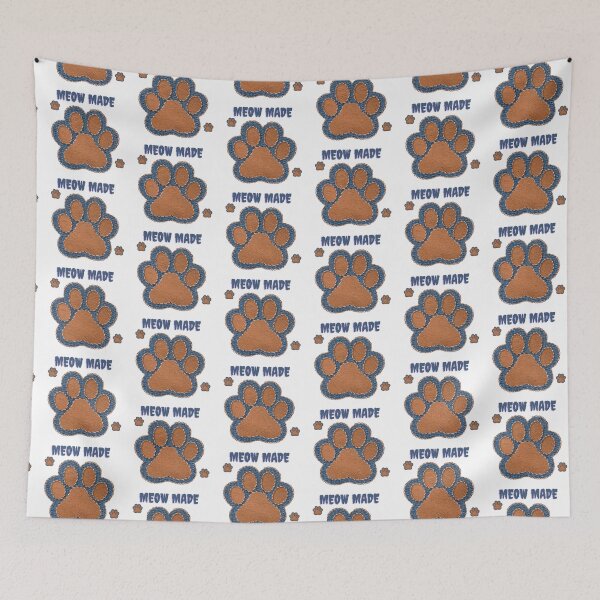 Item preview, Cute Denim Cat Paw Patch designed and sold by Kari2023.