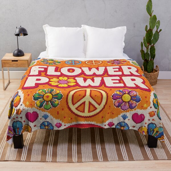 Item preview, Flower power, hippie knitted picture designed and sold by Mauswohn.