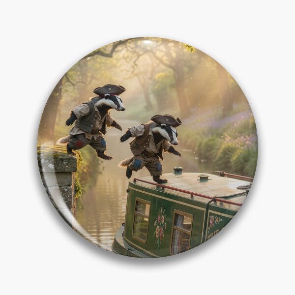 Item preview, Badger Pirates Jump Back on Their Narrowboat designed and sold by Tridentulus.