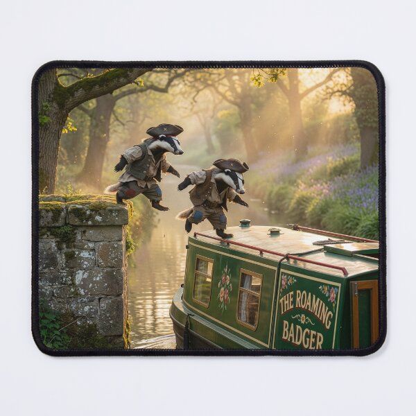 Item preview, Badger Pirates Jump Back on Their Narrowboat designed and sold by Tridentulus.