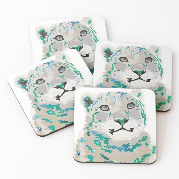Item preview, Colour Splash Snow Leopard - Green designed and sold by AlyceAnn.