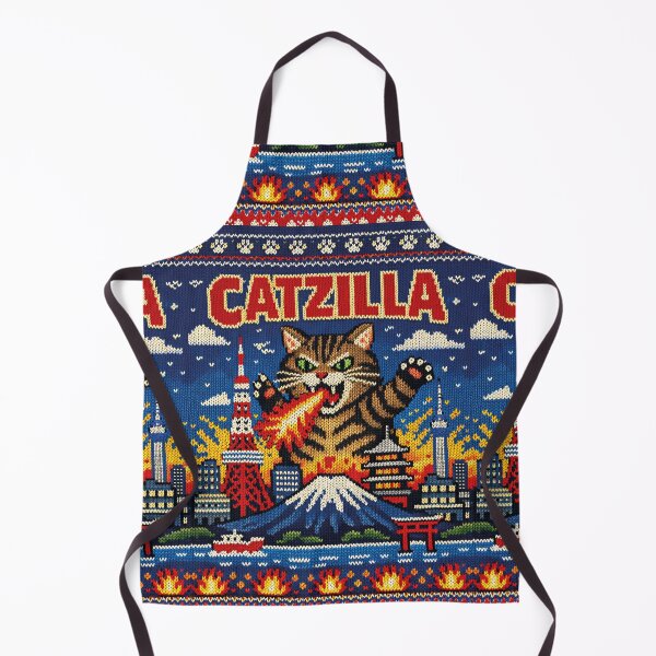 Item preview, Catzilla, cool knitted picture designed and sold by Mauswohn.