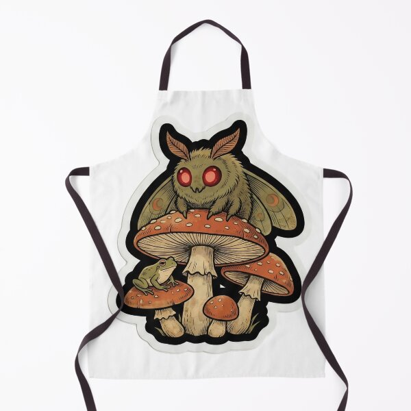 Item preview, Vintage Cryptid Field Guide Mothman and Mushroom Goblincore Spring Nature Illustration designed and sold by StickyGuys.