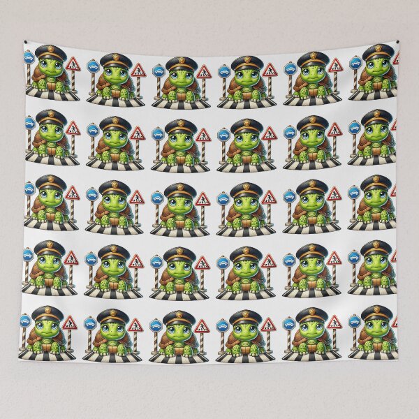 Item preview, Cute Turtle Traffic Police Officer Kids Design designed and sold by LunaPixelStudio.