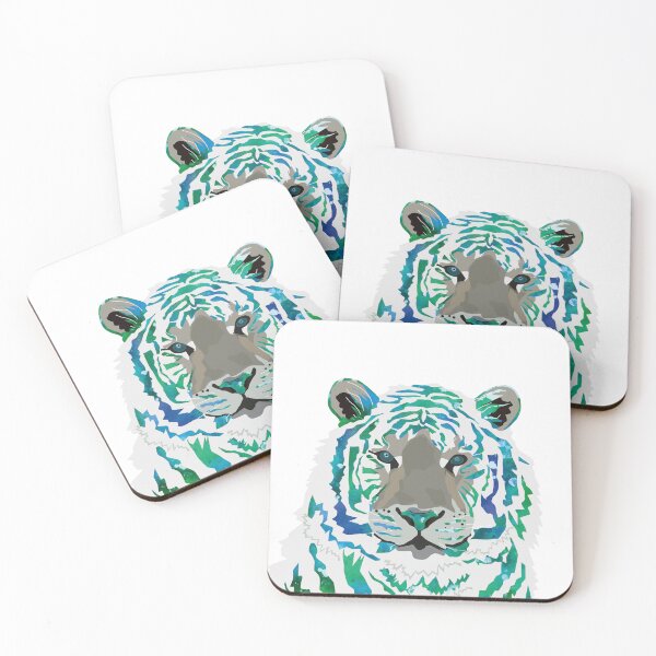 Item preview, Colour Splash White Tiger - Green designed and sold by AlyceAnn.