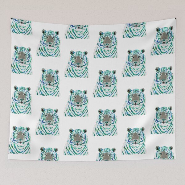Item preview, Colour Splash White Tiger - Green designed and sold by AlyceAnn.