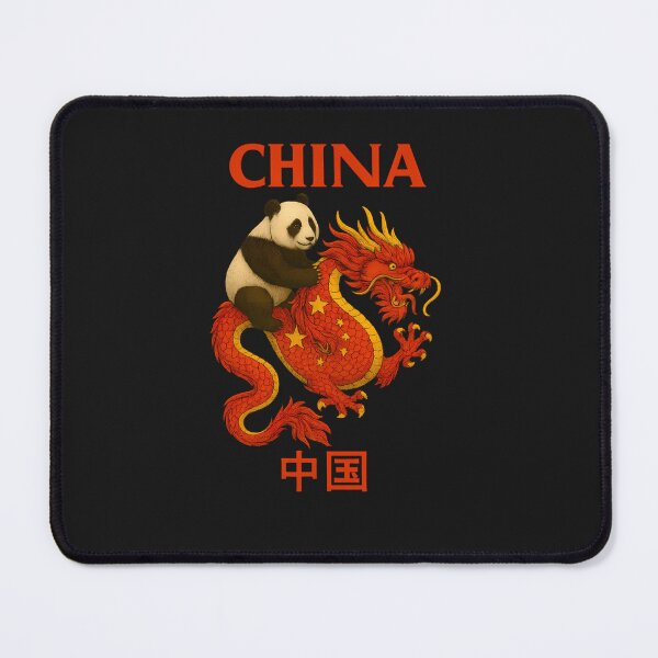 Item preview, Panda Riding Dragon Chinese Mythology Patriotic Art Design designed and sold by TerraFabs.