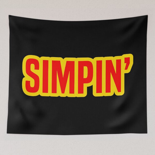 Item preview, Simpin’, Red and Yellow Outline designed and sold by Memes N Lore .