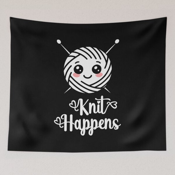 Item preview, Knit Happens Cute Yarn Ball And Needles designed and sold by kowaldtlbung.