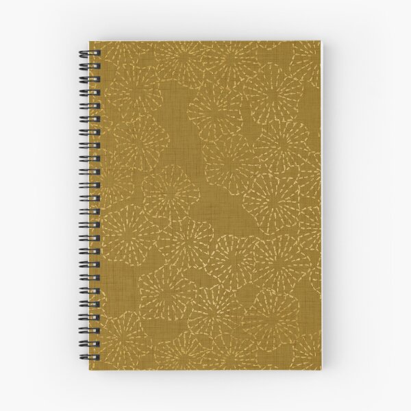 Item preview, Vintage Floral Sashiko Stitch Pattern - Boho Gold designed and sold by LoveAlways-AEP.