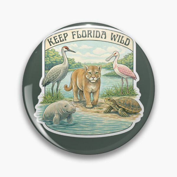 Item preview, Keep Florida Wild – Vintage Inspired Florida Wildlife Illustration designed and sold by Maddie-iceee.