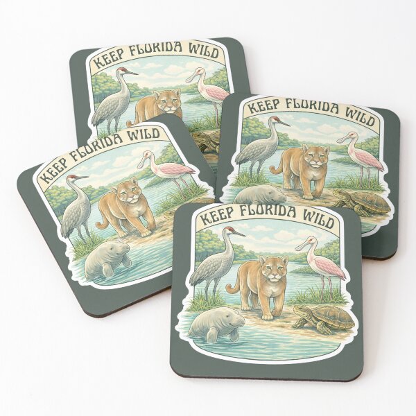 Item preview, Keep Florida Wild – Vintage Inspired Florida Wildlife Illustration designed and sold by Maddie-iceee.