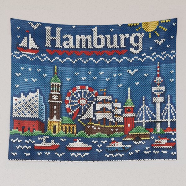 Item preview, Hamburg, knitted picture designed and sold by Mauswohn.