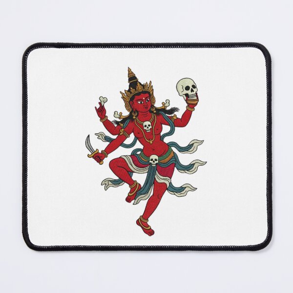 Item preview, Vajrayogini Dakini Embroidery Art | Tibetan Buddhist Tantric Goddess Faux Stitched Design Sticker designed and sold by GeniePixel.