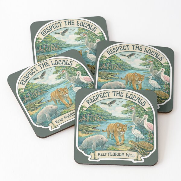 Item preview, Respect the Locals – Keep Florida Wild | Vintage Inspired Wildlife Illustration designed and sold by Maddie-iceee.