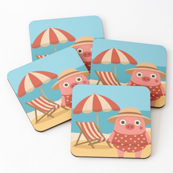 Item preview, Truffle, Beach Piglet on Summer Holiday designed and sold by Aloloco.