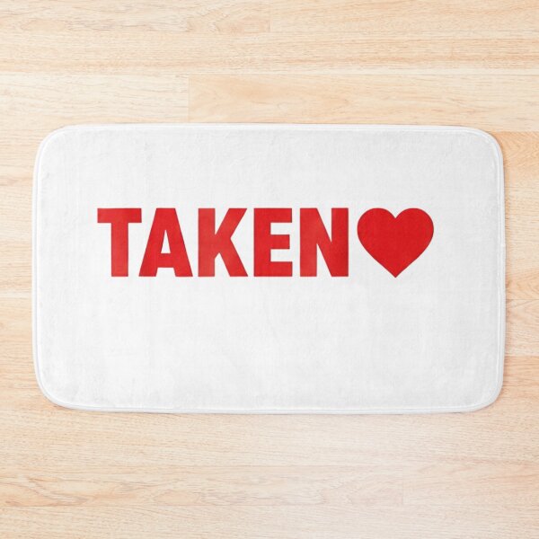 Item preview, Taken Valentine Shirt – Bold Typography Love T-Shirt with Heart, Minimal Red and White Design, Modern Couple Valentine Gift designed and sold by ZyxDes.