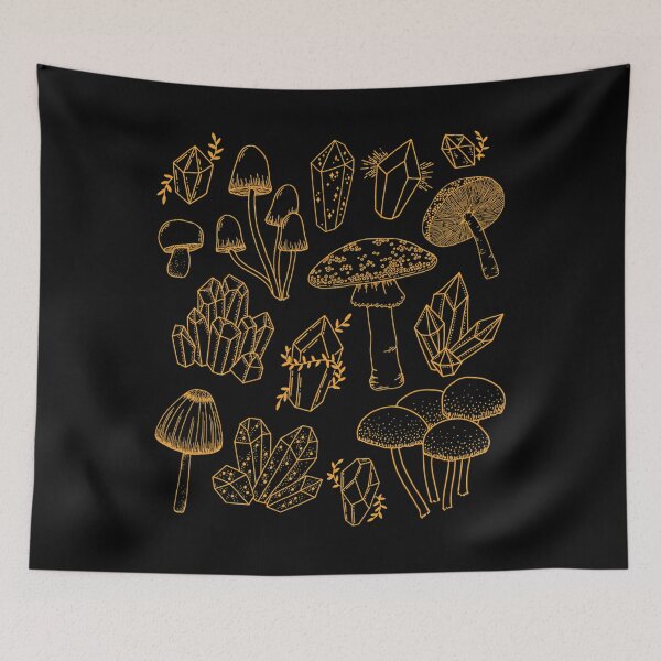 Item preview, Witchy Mushroom Crystals Vintage Grunge designed and sold by dilnavergerr.
