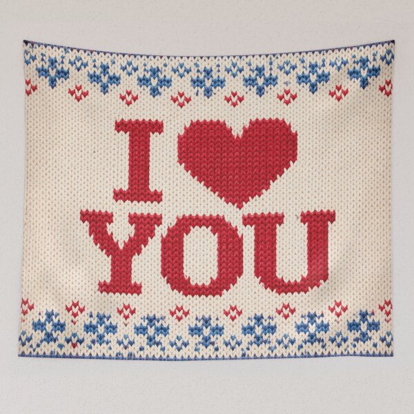 Item preview, I love you, beautiful knitting pattern designed and sold by Mauswohn.