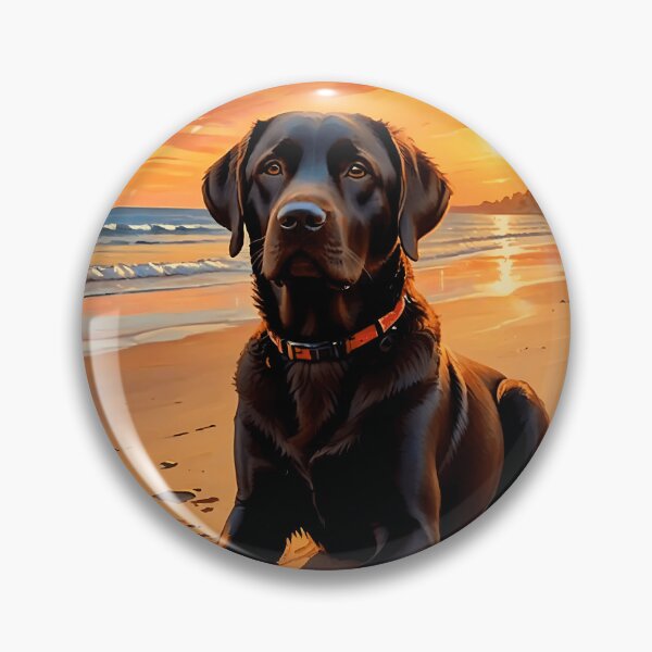 Item preview, Black Labrador at Sunset – Coastal Serenity designed and sold by VektorVibe.