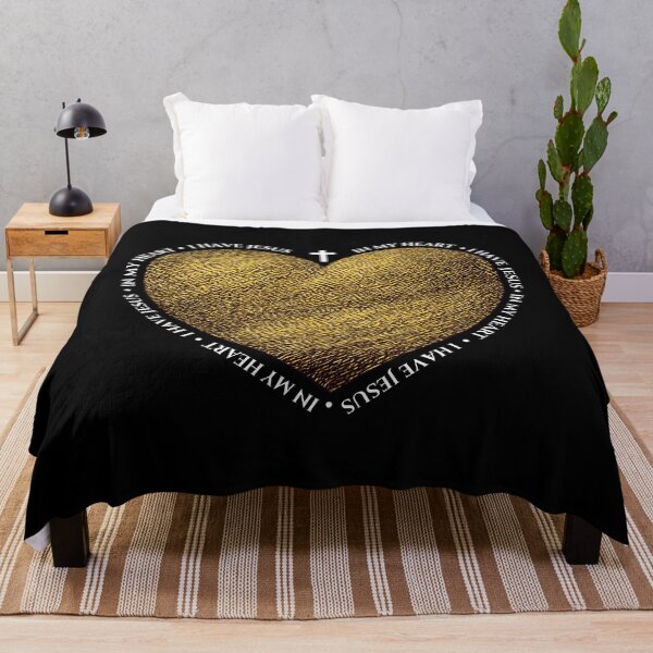 Item preview, Jesus In My Heart - Gold Christian Design designed and sold by Clothed in Scripture.