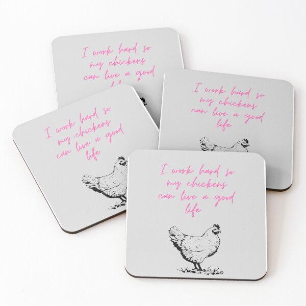 Item preview, I work hard so my chickens can have a good life  designed and sold by Wicca'd Witch Wares.