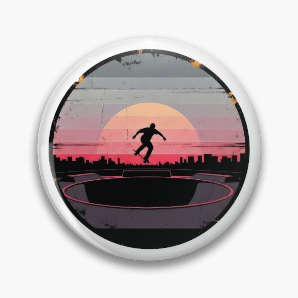 Item preview, Vintage Skateboarding Sunset | Retro 70s Skater Silhouette & Grunge Bowl designed and sold by Luminari Creations.