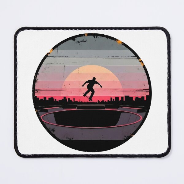 Item preview, Vintage Skateboarding Sunset | Retro 70s Skater Silhouette & Grunge Bowl designed and sold by Luminari Creations.