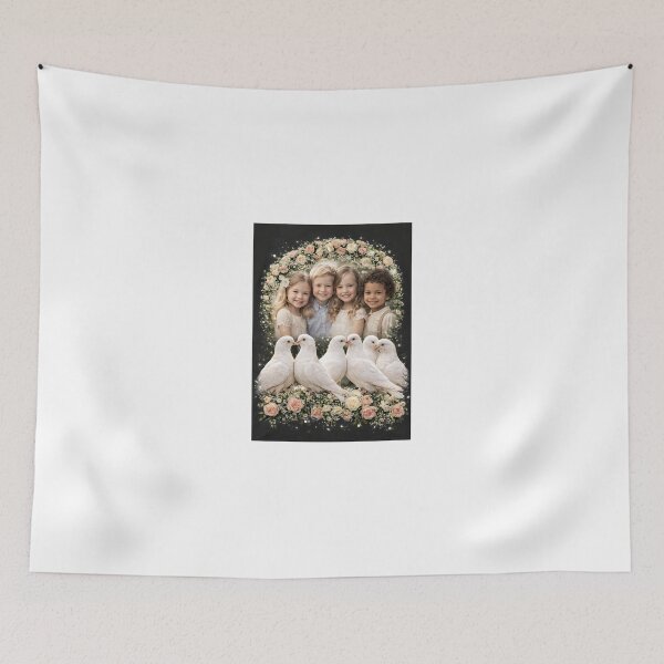 Item preview, childern and birds  designed and sold by Malik-Designs.