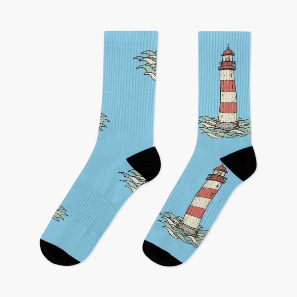 Item preview, "Vintage Nautical Lighthouse Illustration – Coastal Ocean Art" designed and sold by JonelCrafts.