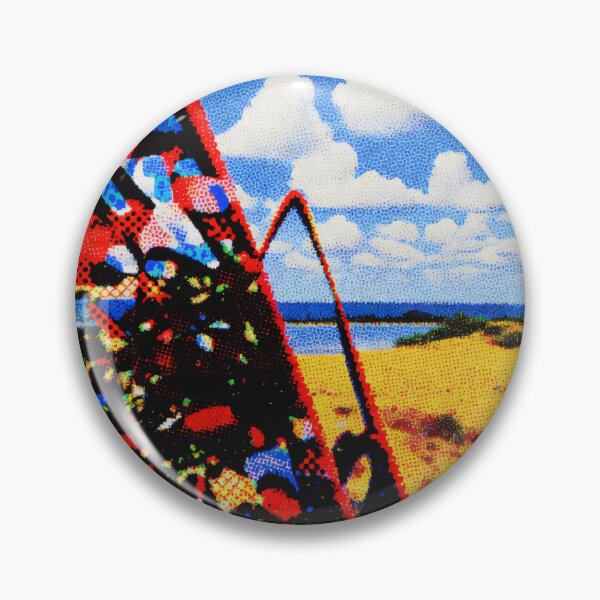 Item preview, Colorful Abstract Landscape Halftone Art designed and sold by KiraChie.