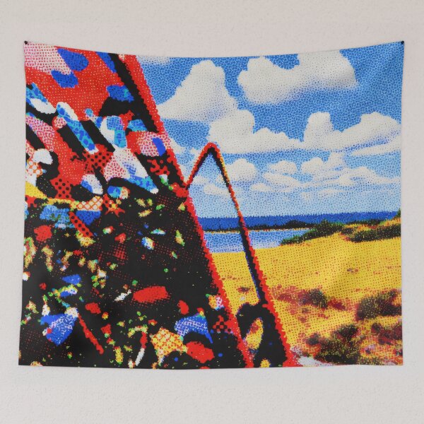 Item preview, Colorful Abstract Landscape Halftone Art designed and sold by KiraChie.