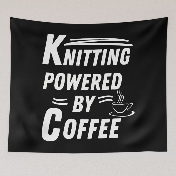 Item preview, Knitting Powered By Coffee designed and sold by vaharisanic.