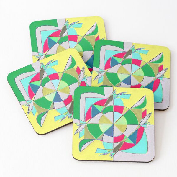 Item preview, astral collision electrize 1 colorful abstract geometric design designed and sold by SmashingDeals.