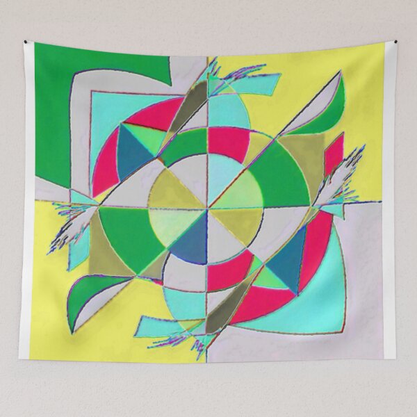 Item preview, astral collision electrize 1 colorful abstract geometric design designed and sold by SmashingDeals.