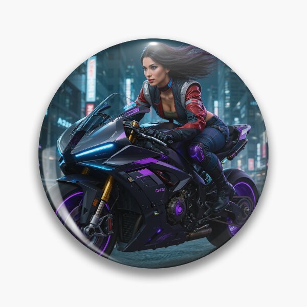 Item preview, Cyberpunk Girl Panam on Performance Bike in City designed and sold by aykiradesigns.