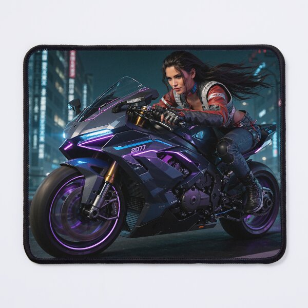 Item preview, Cyberpunk Girl Panam on Performance Bike in City designed and sold by aykiradesigns.