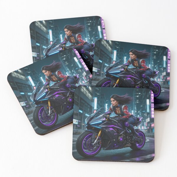 Item preview, Cyberpunk Girl Panam on Performance Bike in City designed and sold by aykiradesigns.