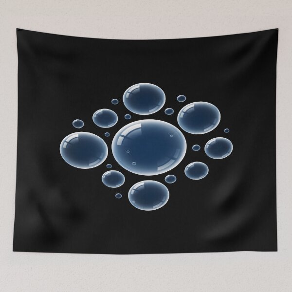 Item preview, Glossy Dark Liquid Drops - 3D Hyperrealistic Water designed and sold by Dakson Design - Fantasy Art.