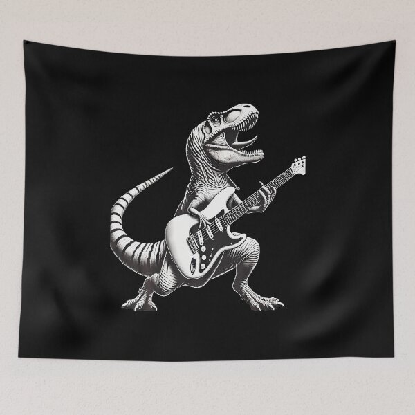 Item preview, Rock T Rex Dinosaur Playing Guitar designed and sold by AileighKyser.