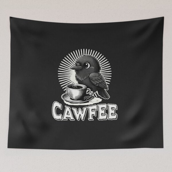 Item preview, Cawfee Crow - Funny Cute Bird Pun Coffee Lover designed and sold by AdyKurniawan.