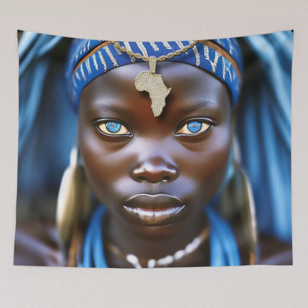 Item preview, Blue Eyes African Beauty; designed and sold by StickerApe.