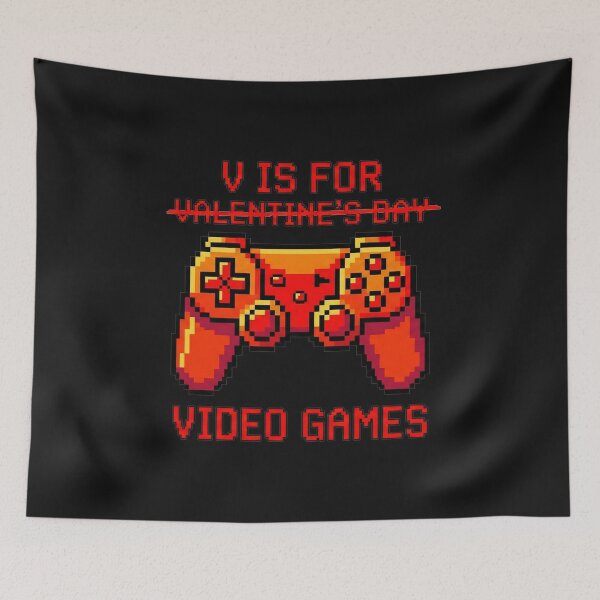 Item preview, V Is For Video Games - Funny Retro Pixel Art Gamer Valentine designed and sold by AdyKurniawan.