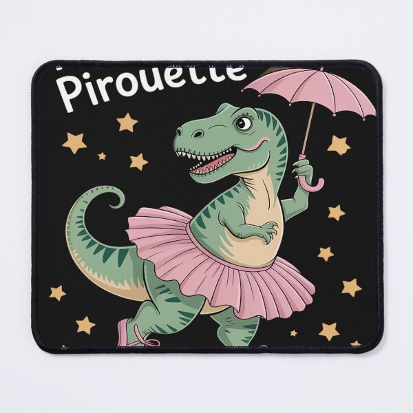 Item preview, Fierce Dino Ballerina in Tutu with Umbrella,Funny Dance Love designed and sold by Dolostope.