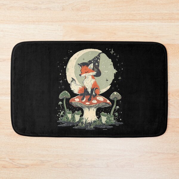 Item preview, Cute Cat With Frog On Mushroom - Cottage Core designed and sold by LunaDangelo.