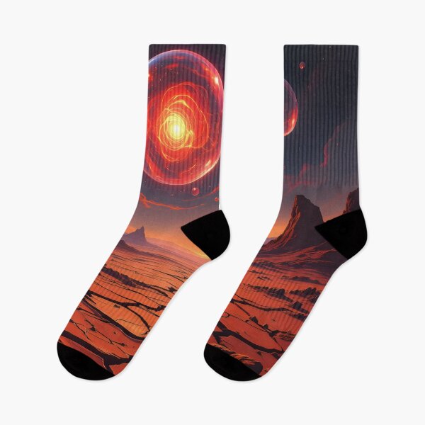 Item preview, Arid Alien Landscape with a Sky of Red Bubbles designed and sold by Marcu Ioachim.