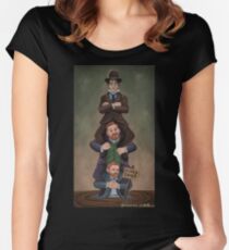 Letzter Podcast auf dem linken Treibsand Tailliertes Rundhals-Shirt